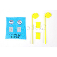 Označník autobusové zastávky ČAD jednoduchý, 2 kusy, TT, ES Pečky 19402