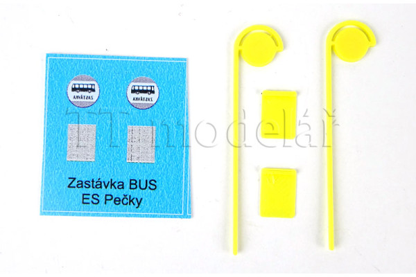 Označník autobusové zastávky ČAD jednoduchý, 2 kusy, TT, ES Pečky 19402