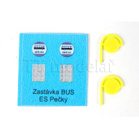 Označník autobusové zastávky ČAD nástěnný, 2 kusy, TT, ES Pečky 19428