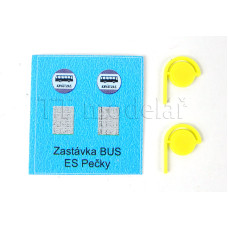 Označník autobusové zastávky ČAD nástěnný, 2 kusy, TT, ES Pečky 19428
