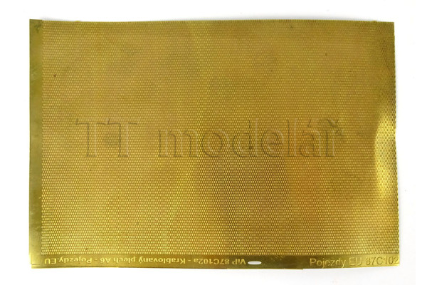 Krablovaný plech A6, kosočtverce, H0, Pojezdy 87C102A Krablovaný plech A6, kosočtverce, H0, Pojezdy 87C102A