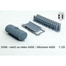 Nádrž na mléko – 4000 l + konve na mléko, TT, Štěpnička D099