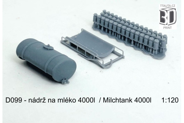 Nádrž na mléko – 4000 l + konve na mléko, TT, Štěpnička D099