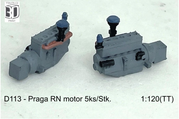 Benzínový motor pro Praga RN, 5 ks, TT, Štěpnička D113