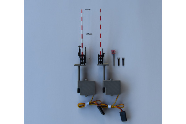 Mechanické závory s prodlouženým břevnem pro jednokolejný přejezd, TT, AV Model PR-009-2.1