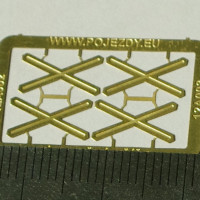 Výstražné kříže pro železniční přejezd jednokolejný, velké, H0, 4 kusy, Pojezdy 87A002