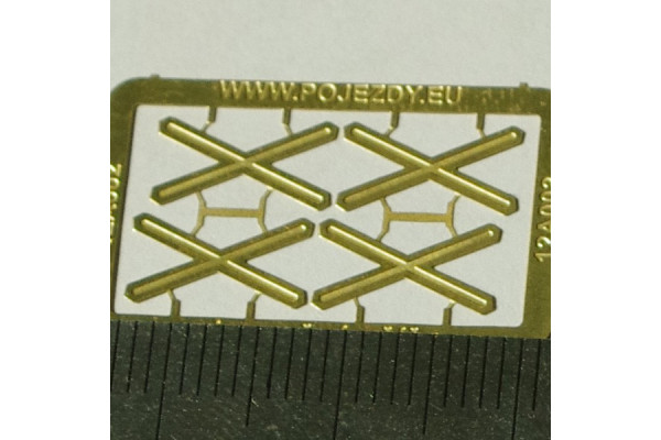 Výstražné kříže pro železniční přejezd jednokolejný, velké, H0, 4 kusy, Pojezdy 87A002