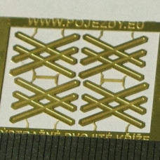 Výstražné kříže pro železniční přejezd vícekolejný, velké, H0, 4 kusy, Pojezdy 87A003