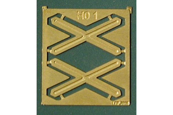 Leptané přejezdové kříže pro jednokolejný přejezd, H0, Lepieš H0041 Leptané přejezdové kříže pro jednokolejný přejezd, H0, Lepieš H0041