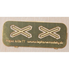Výstražné kříže pro železniční přejezd jednokolejný, 2 ks, TT, LMS 003 Výstražné kříže pro železniční přejezd jednokolejný, 2 ks, TT, LMS 003