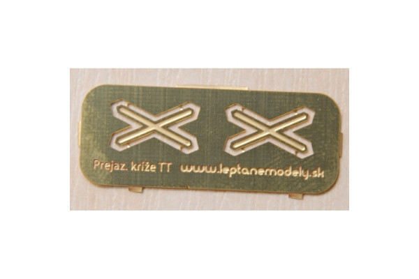 Výstražné kříže pro železniční přejezd jednokolejný, 2 ks, TT, LMS 003 Výstražné kříže pro železniční přejezd jednokolejný, 2 ks, TT, LMS 003
