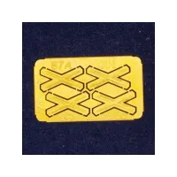 Výstražné kříže pro železniční přejezd jednokolejný, malé, 4 kusy, H0, DOPRODEJ, Pojezdy 87A001