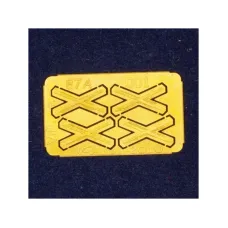 Výstražné kříže pro železniční přejezd jednokolejný, malé, 4 kusy, H0, DOPRODEJ, Pojezdy 87A001