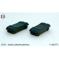 Bedny zakryté plachtou, 2 ks, TT, Štěpnička D121