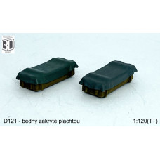 Bedny zakryté plachtou, 2 ks, TT, Štěpnička D121