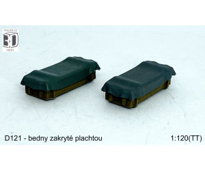 Bedny zakryté plachtou, 2 ks, TT, Štěpnička D121