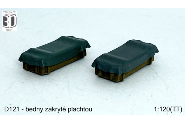 Bedny zakryté plachtou, 2 ks, TT, Štěpnička D121