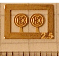 Znaky ČKD, průměr 2,5 mm, N, Lepieš N003