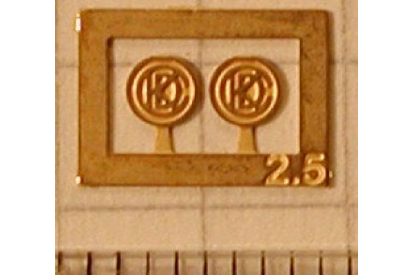 Znaky ČKD, průměr 2,5 mm, N, Lepieš N003 Znaky ČKD, průměr 2,5 mm, N, Lepieš N003