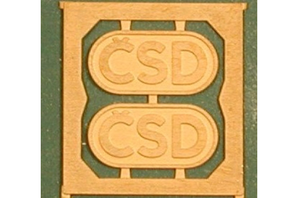 Logo ČSD na lokomotivy, 80. léta, 2 kusy, H0, Lepieš H0059