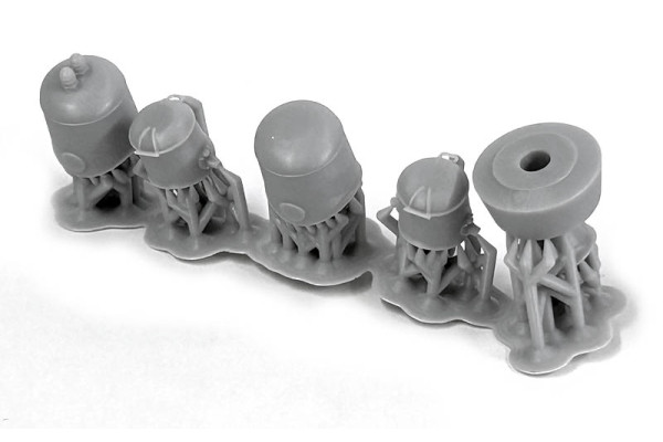 Set doplňků pro parní lokomotivu 434.1, komín, parojem, písečníky, TT, MFL L0043