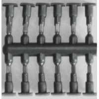 Obdélníkové nárazníky, šedé, TT, Haedl 913002-05