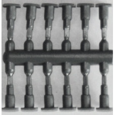 Obdélníkové nárazníky, šedé, TT, Haedl 913002-05