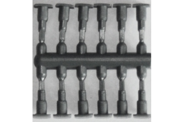 Obdélníkové nárazníky, šedé, TT, Haedl 913002-05