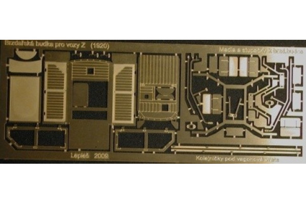 Brzdařská budka "C", kompletní stavebnice včetně stupaček, H0, Lepieš H0016