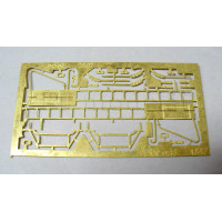 Žebřík na čelo osobních vozů včetně lávky a madel, 2 kusy, H0, Lepieš H0028