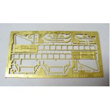 Žebřík na čelo osobních vozů včetně lávky a madel, 2 kusy, H0, Lepieš H0028