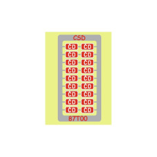Tabulky ČD, 3,2 x 1,65 mm, H0, Pojezdy 87T003