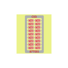 Tabulky ČSD, 2,3 x 1,2 mm, lept, TT, Pojezdy 12T001CSD