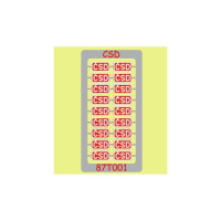 Tabulky ČSD, 3,2 x 1,65 mm, H0, Pojezdy 87T001