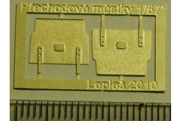 Přechodové můstky osobních vozů, 2 kusy, H0, Lepieš H0023