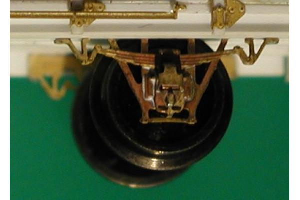 Rozsochy pojezdu kované včetně ložisek, pružnic a koníků, 4 kusy, TT, Lepieš 03