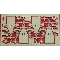 Rozsochy pojezdu plechové včetně ložisek, pružnic a koníků, 4 kusy, TT, Lepieš 02