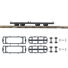 Stavebnice dvou podvozků pro úzkorozchodné vozy, H0f, Busch 12295
