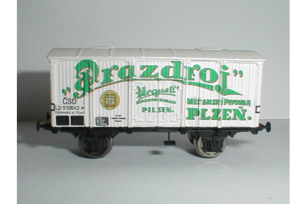 Stavebnice chladicího vozu na pivo ČSD bez brzdy, Prazdroj 2, TT, DK model TT0681