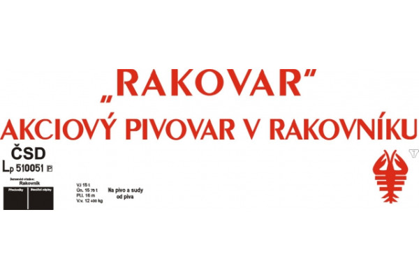 Stavebnice chladicího vozu na pivo ČSD "Rakovar - Akciový pivovar v Rakovníku", TT, DK model TT0645