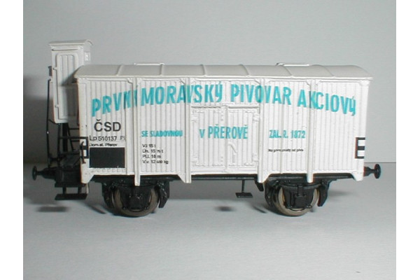 Stavebnice chladicího vozu na pivo ČSD Akciový pivovar Přerov, TT, DK model TT0653