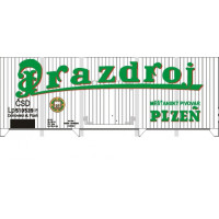 Stavebnice chladicího vozu na pivo ČSD Prazdroj, bez brzdy, TT, DK model TT0684