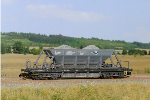 Stavebnice samovýsypného vozu Facc 10 typ 2-220, SD-KD, V.–VI. epocha, TT, SDV 12156 Stavebnice samovýsypného vozu Facc 10 typ 2-220, SD-KD, V.–VI. epocha, TT, SDV 12156