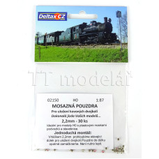Mosazná pouzdra - 2,2 mm, 30 ks,H0, Deltax 02150 Mosazná pouzdra - 2,2 mm, 30 ks,H0, Deltax 02150
