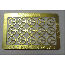 Kola ruční brzdy, 3 paprsky, H0, Pojezdy 87N013