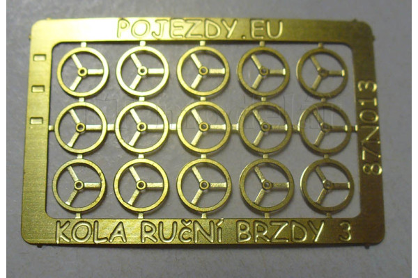 Kola ruční brzdy, 3 paprsky, H0, Pojezdy 87N013