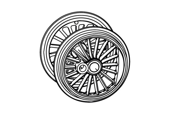 Náhradní díl, spřažené dvojkolí pro lokomotivu řady 377 ČSD, černé, TT, Tillig 203847