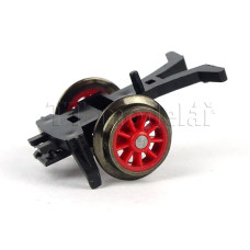 Náhradní díl, běhoun přední nebo zadní, černý s červenými koly, pro lokomotivu BR 86, TT, Tillig 201789 Náhradní díl, běhoun přední nebo zadní, černý s červenými koly, pro lokomotivu BR 86, TT, Tillig 201789