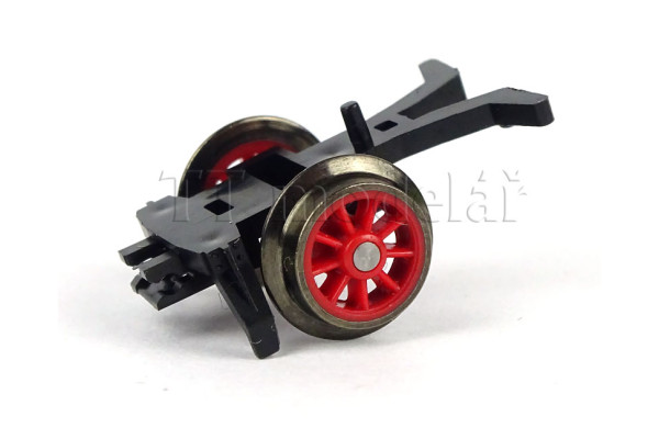 Náhradní díl, běhoun přední nebo zadní, černý s červenými koly, pro lokomotivu BR 86, TT, Tillig 201789