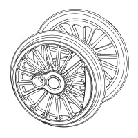 Náhradní díl, první nebo třetí spřažené dvojkolí pro lokomotivu řady 23, červené, TT, Tillig 202610 Náhradní díl, první nebo třetí spřažené dvojkolí pro lokomotivu řady 23, červené, TT, Tillig 202610